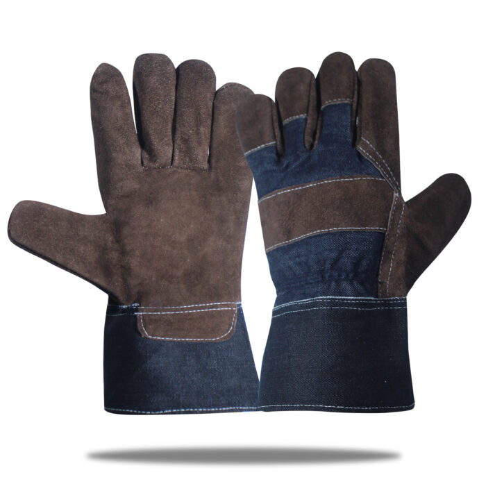 IronGrip Terra Brown Rigger leather safety glove by Subhan Safety, industrial work glove designed for durability, grip, and hand protection.