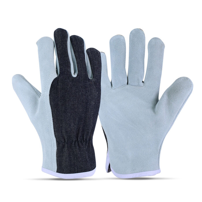 DriveMax Denim Index leather safety glove by Subhan Safety, industrial work glove designed for durability, grip, and hand protection.