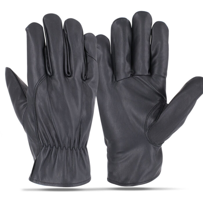 DriveMax Black Index leather safety glove by Subhan Safety, industrial work glove designed for durability, grip, and hand protection.