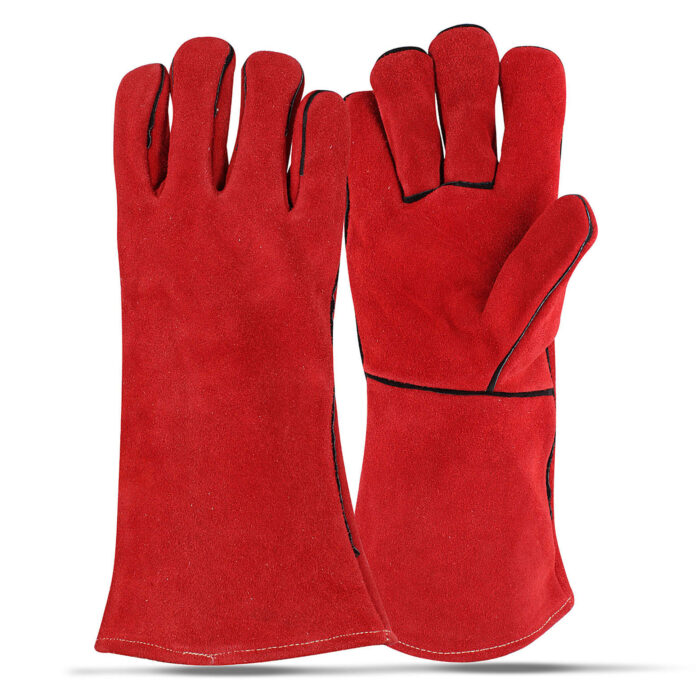 WeldGuard RedShield leather safety glove by Subhan Safety, industrial work glove designed for durability, grip, and hand protection.