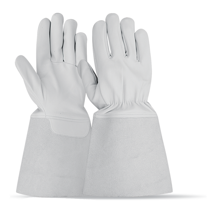 WeldGuard TIG Pulse 15 leather safety glove by Subhan Safety, industrial work glove designed for durability, grip, and hand protection.