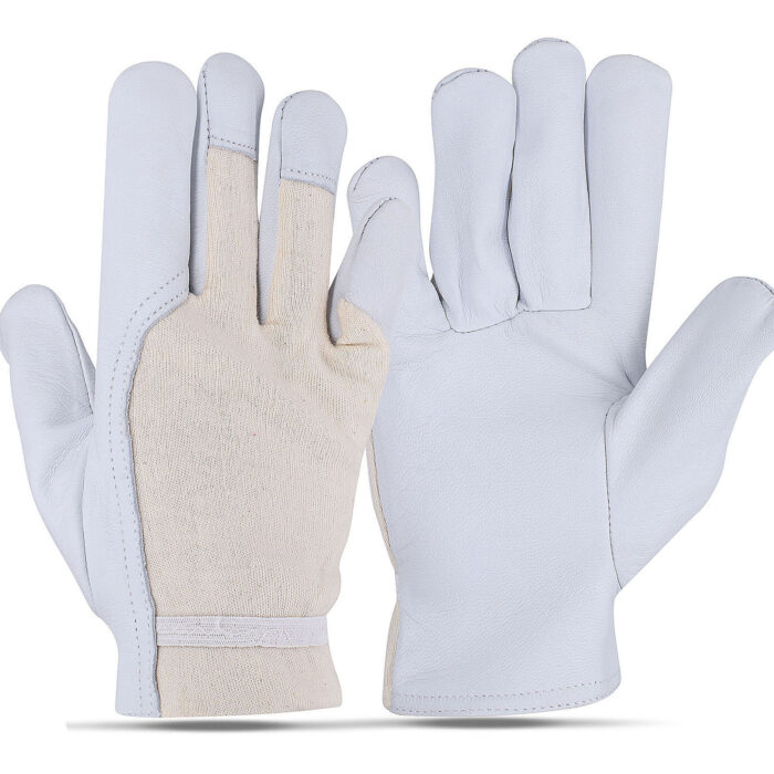 FlexaGrip ElasticFit leather safety glove by Subhan Safety, industrial work glove designed for durability, grip, and hand protection.
