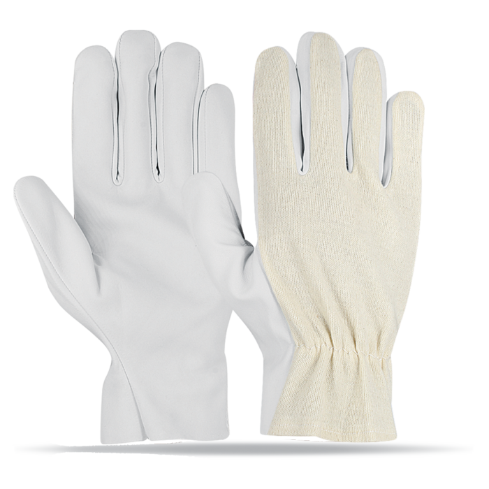 FlexaGrip Interlock Plus leather safety glove by Subhan Safety, industrial work glove designed for durability, grip, and hand protection.