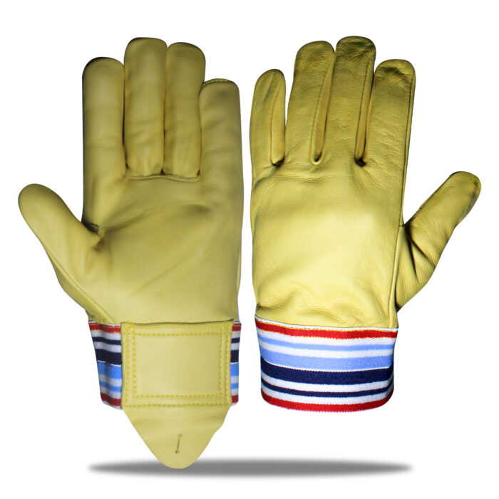 DriveMax Grain Patch leather safety glove by Subhan Safety, industrial work glove designed for durability, grip, and hand protection.